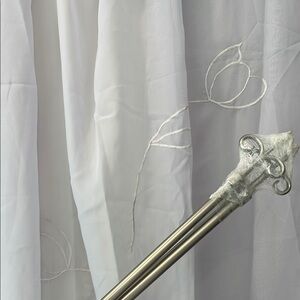 Elegant Silver Curtain Rod